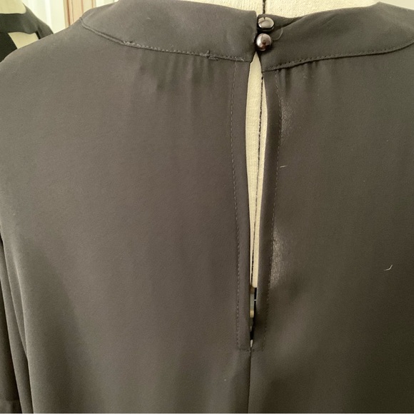 LILLY MORGAN, BLACK SHEER BLOUSE WITH KEY HOLES, SIZE: L/G - Picture 6 of 13